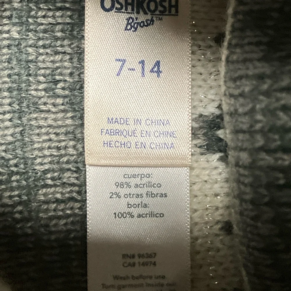 Kids OshKosh B'gosh Winter Knit Hat Size 7-14